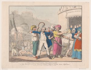 Forbrødring i Grand Cairo, eller The Mad General & his Bonny Party Sandsynligvis ..., 9. oktober 1798. af Thomas Rowlandson