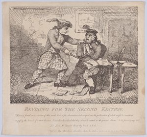 Frontispice, Revising for the Second Edition Picturesque Beauties of Boswell, P..., 15. juni 1786. af Thomas Rowlandson
