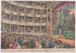 Frontispiece, fra et foredrag på hoveder af George Alexander Stevens, april 1808., april 1808. af Thomas Rowlandson