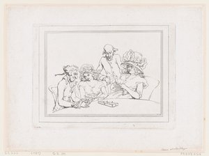 Cribbage-spil af Thomas Rowlandson