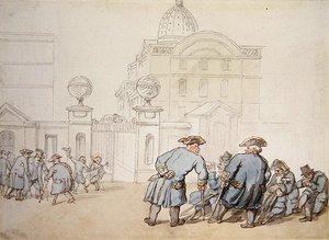 Greenwich Hospital (blyant og akvarel på papir) af Thomas Rowlandson
