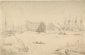 Havnescene af Thomas Rowlandson
