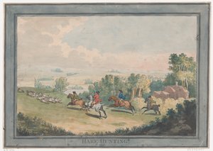 Harejagt, 1. februar 1789., 1. februar 1789. af Thomas Rowlandson