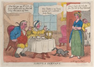 Ansættelse af en tjener, 1811., 1811. af Thomas Rowlandson