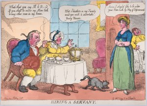 Ansættelse af en tjener, 1811., 1811. af Thomas Rowlandson