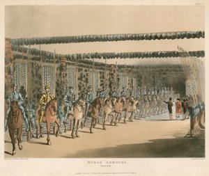 Hestevåbenlager ved Tower of London af Thomas Rowlandson