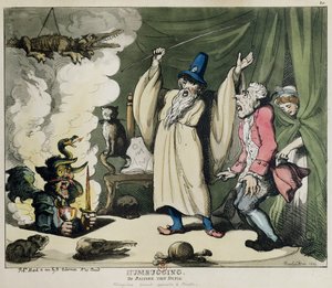 Humbugging or Raising the Devil, 1800 (litografi i farver) af Thomas Rowlandson