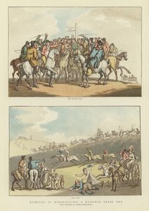 Humor i hestevæddeløb for hundrede år siden af Thomas Rowlandson
