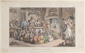Hunting the Slipper, fra The Vicar of Wakefield, 1. maj 1817., 1. maj 1817. af Thomas Rowlandson