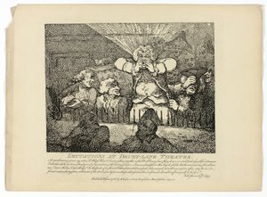 Imitationer og Drury-Lane-teater fra Boswells tur til Hebriderne af Thomas Rowlandson