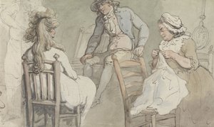 Interiør fra et omklædningsrum med Jack Bannister af Thomas Rowlandson