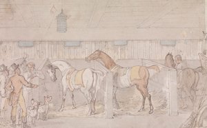Interiør af en stald af Thomas Rowlandson