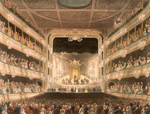 Interiør af Covent Garden Theatre, London, 1808 af Thomas Rowlandson