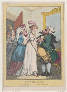 Introduktion eller Moses med en god handel, 23. juli 1806., 23. juli 1806. af Thomas Rowlandson