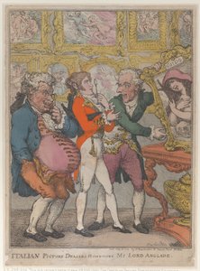 Italienske billedhandlere Humbugging My Lord Anglaise, 30. maj 1812., 30. maj 1812. af Thomas Rowlandson