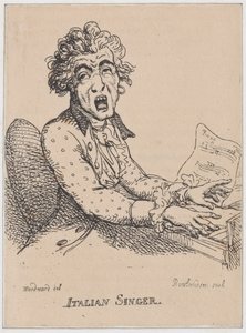 Italiensk sanger, april 1808., april 1808. af Thomas Rowlandson