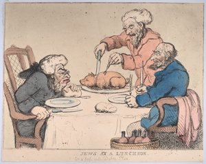 Jøder ved en frokost, 1794., 1794. af Thomas Rowlandson