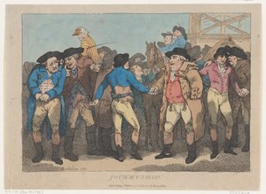 Jockeyship, 1. juli 1802., 1. juli 1802. af Thomas Rowlandson