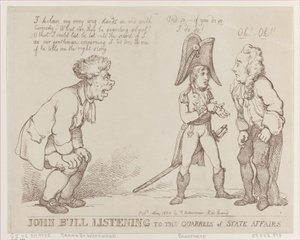 John Bull lytter til stridighederne om statsanliggender, 1. maj 1803., 1. maj 1803. af Thomas Rowlandson