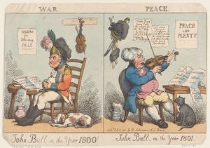John Bull i år 1800! John Bull i året 1801!, 12. oktober 1801., 12. oktober 1801. af Thomas Rowlandson
