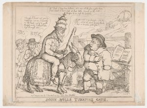 John Bulls vejafgiftsport af Thomas Rowlandson