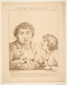 Joy with Tranquility Le Brun Travested, eller karikaturer af passionerne, 21. januar 1800. af Thomas Rowlandson
