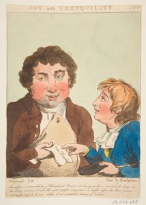 Joy with Tranquility Le Brun Travested, eller Caricatures of the Passions, 21. januar 1800. af Thomas Rowlandson