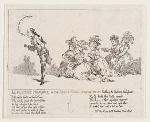 La politesse Françoise, eller The English Ladies Petition to His Excellence the Mushro..., 4. maj 1789. af Thomas Rowlandson