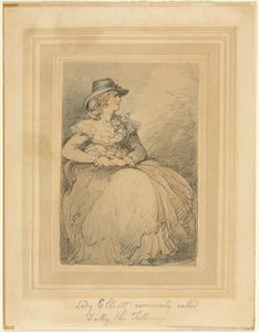 Lady Elliot, almindeligvis kaldet Dolly The Tall, 17751827. af Thomas Rowlandson