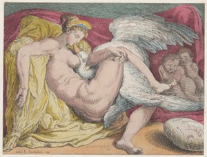 Leda og svanen, 1799., 1799. af Thomas Rowlandson