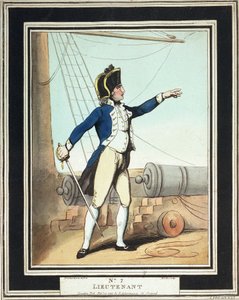 Løjtnant, kadet i Royal Navy i det 18. århundrede af Thomas Rowlandson