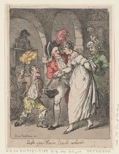 Tænd din Ære, Træner uansat, 1811., 1811. af Thomas Rowlandson
