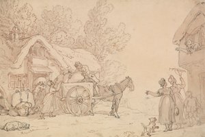 Læsning af sække i en vogn af Thomas Rowlandson
