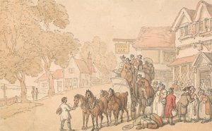 Lastning af en diligence af Thomas Rowlandson