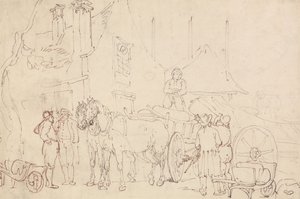 Lastning af en vogn af Thomas Rowlandson