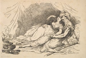 Kærlighed i Østen, 1787. af Thomas Rowlandson