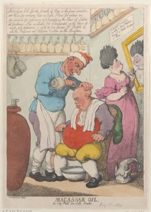Macassar Oil, An Oily Puff for Soft Heads, 15. marts 1814., 15. marts 1814. af Thomas Rowlandson