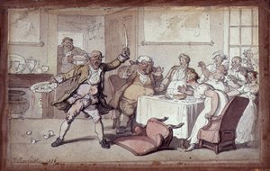 Galskab ved middagsbordet af Thomas Rowlandson