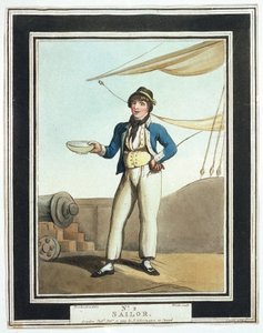 Sømand, under Horatio Nelson (1758-1805), tildelt forskellige jobs alt efter deres evner, nogle arbejdede på masterne, der var lastet på vingen, andre på øverste dæk, ansvarlige for ankeret, atter andre var en del af skytteholdet af Thomas Rowlandson