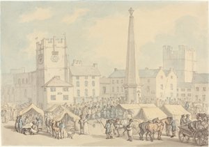Markedsdag i Richmond i Yorkshire af Thomas Rowlandson