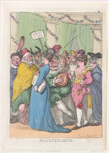 Masquerading, [30. august 1811], genoptrykt., [30. august 1811], genoptrykt. af Thomas Rowlandson
