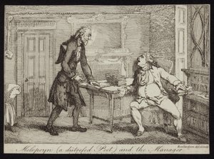 Melopoyn en nødstedt digter og Bestyreren af Thomas Rowlandson