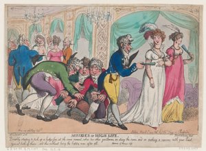 Miseries of High Life, 1. marts 1808., 1. marts 1808. af Thomas Rowlandson