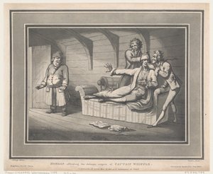 Morgan fornærmer kaptajn Whiffles sarte organer, 12. maj 1800., 12. maj 1800. af Thomas Rowlandson
