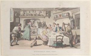 Mr. Burchells første besøg, fra The Vicar of Wakefield, 1. maj 1817., 1. maj 1817. af Thomas Rowlandson