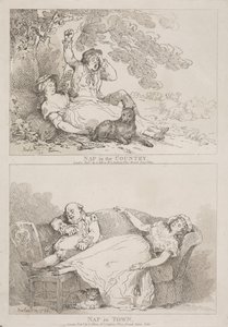 En lur på landet – En lur i byen af Thomas Rowlandson