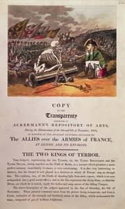 Napoleon og Døden sidder sammen på slagmarken ved Leipzig (se også 266072) af Thomas Rowlandson