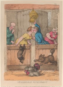 Forfriskninger blandt naboer af Thomas Rowlandson