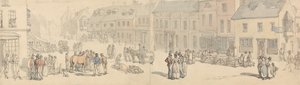 Newport High Street, Isle of Wight af Thomas Rowlandson