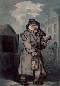 Nattevagt, slutningen af 1700-tallet af Thomas Rowlandson